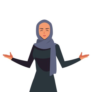 bir hijab arap kadın karakteri