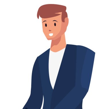 işadamı portre karakteri beyaz arka plan