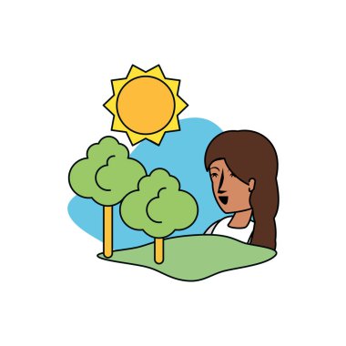 Ağaç tasarımı ile Avatar kadın