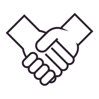 el sıkışma simgesi düz tasarım doğrusal görüntü