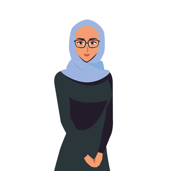 Arabische vrouw personage in een hijab — Stockvector