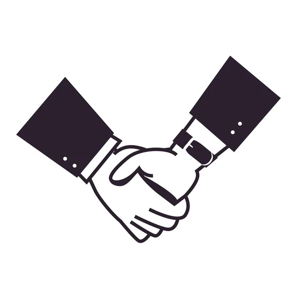 Handshake icon flat design image — Stock Vector