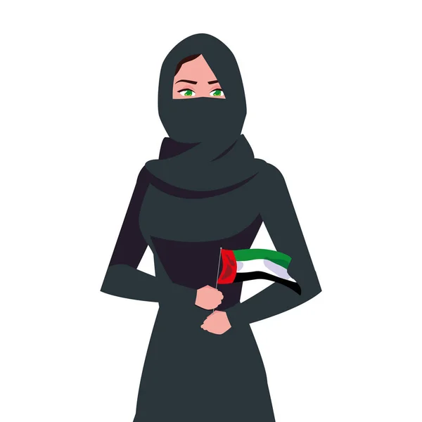 Personnage de femme arabe dans un hijab — Image vectorielle