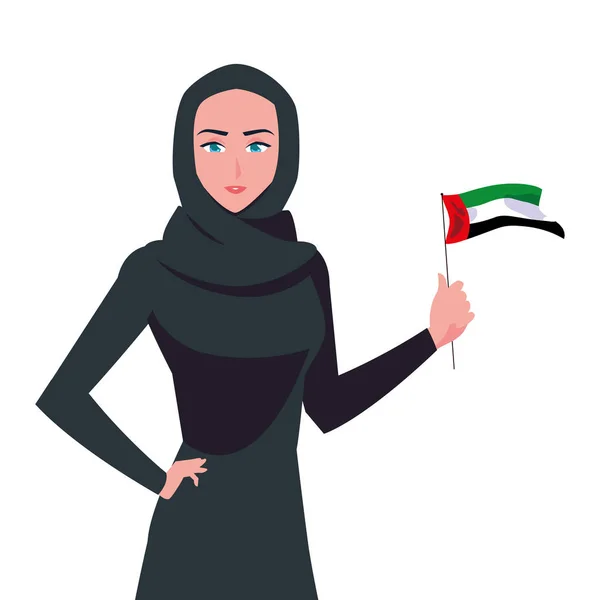 Personaje de mujer árabe en un hiyab — Vector de stock