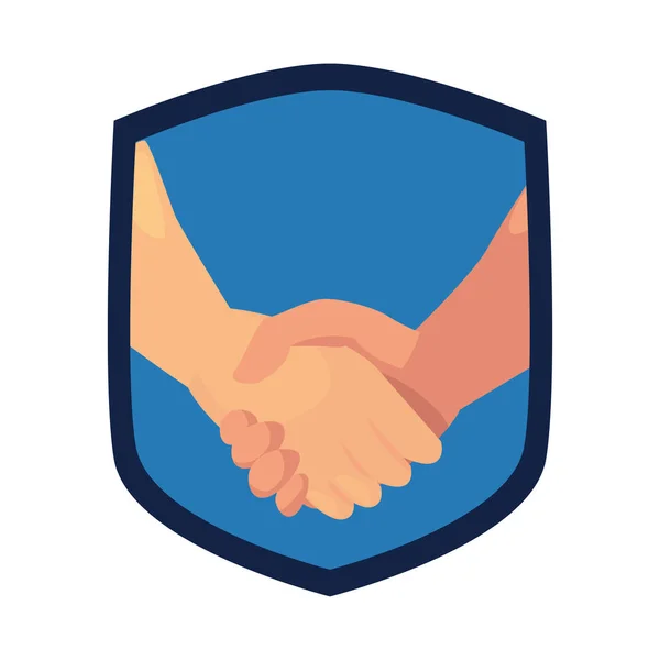 Handshake icon flat design image — Stock Vector