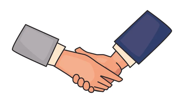 Handshake icon flat design image — Stock Vector