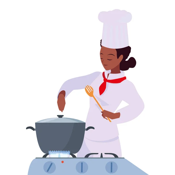 woman chef food preparation cooking