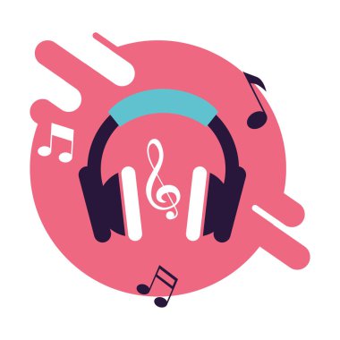 müzik sesi düz tasarım tarzı