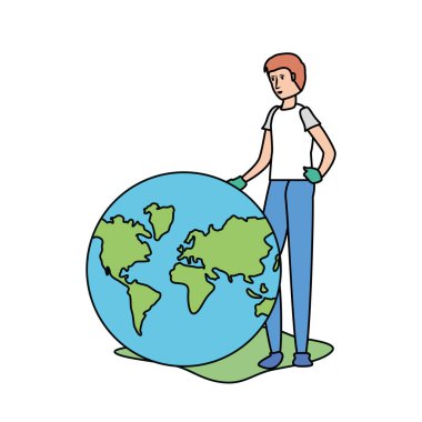 Gezegen tasarımı ile Avatar adam