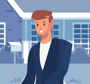 işadamı portre karakter vektör ilustration