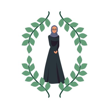 bir hijab arap kadın karakteri