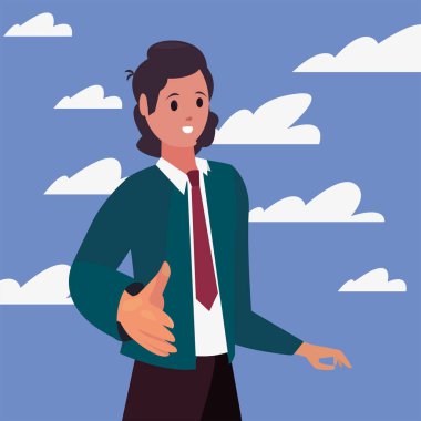 el sıkışma simgesi düz tasarım görüntüsü