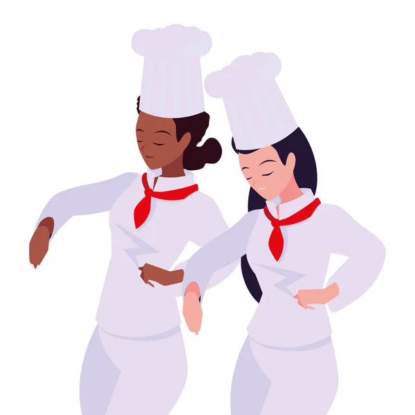 Personas cocinero preparación de alimentos cocina — Vector de stock