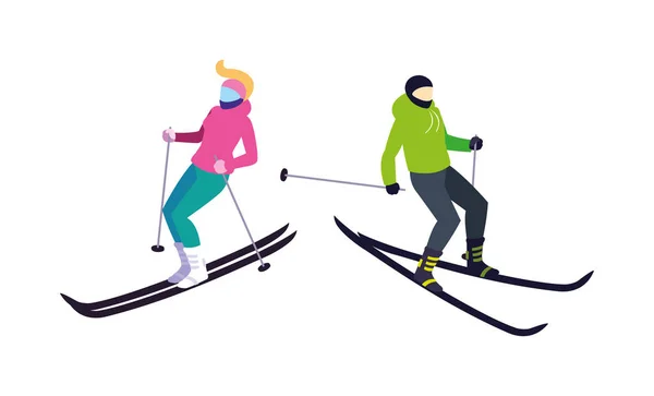 Personas deporte extremo y estilo de vida — Vector de stock