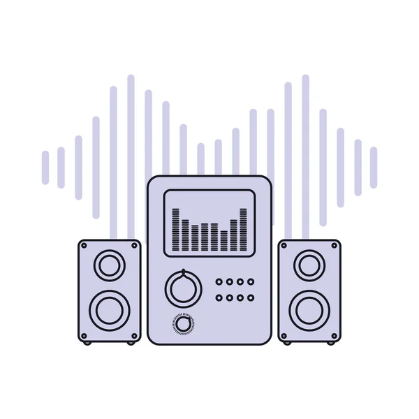 Music sound flat design style — Stock Vector