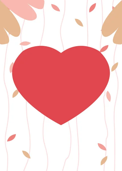 Rudé srdce milostné vášně zanechává — Stockový vektor