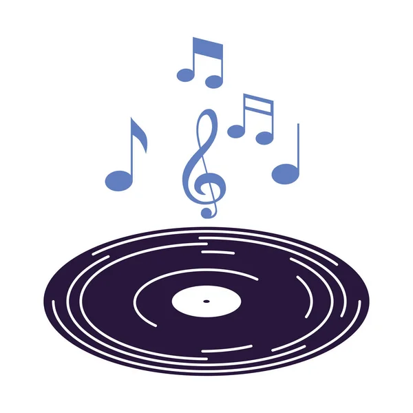 Musique son plat style design — Image vectorielle