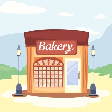 sokak pazarı ticaret düz tasarım