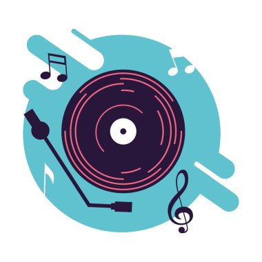 müzik sesi düz tasarım tarzı