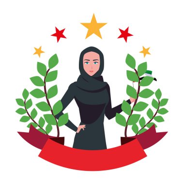 bir hijab arap kadın karakteri