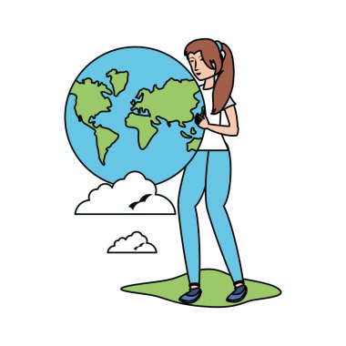 Gezegen tasarımı ile Avatar kadın