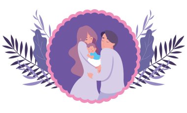 Anne ve baba onu yenidoğan taşıyan