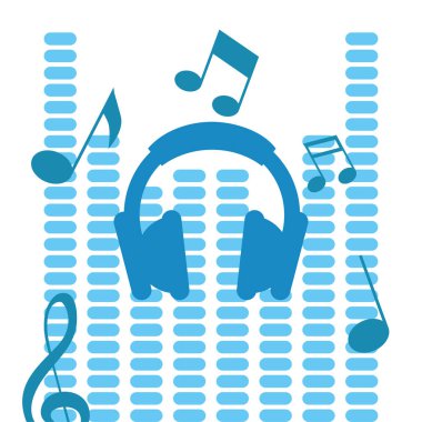 müzik sesi düz tasarım tarzı
