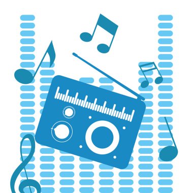 müzik sesi düz tasarım tarzı