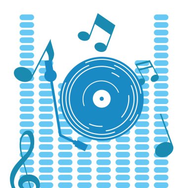 müzik sesi düz tasarım tarzı