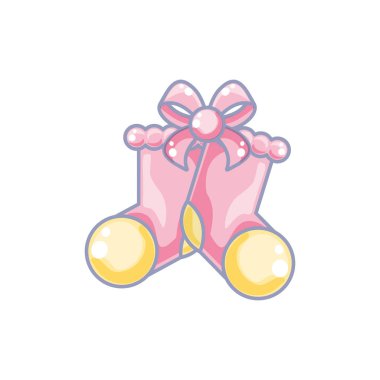 sevimli çorap bebek izole simgesi