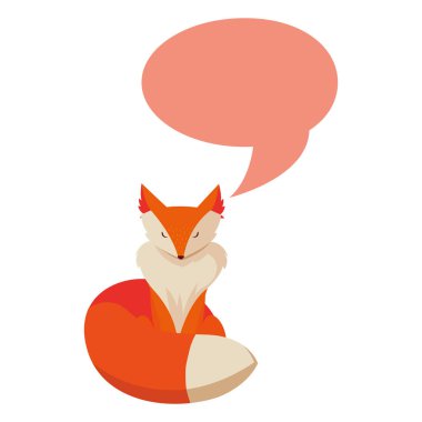 tilki memeli mutlu sonbahar sezonu düz tasarım