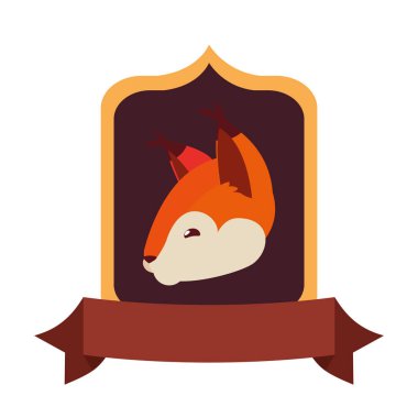 tilki ve sincap mutlu sonbahar sezonu tasarımı