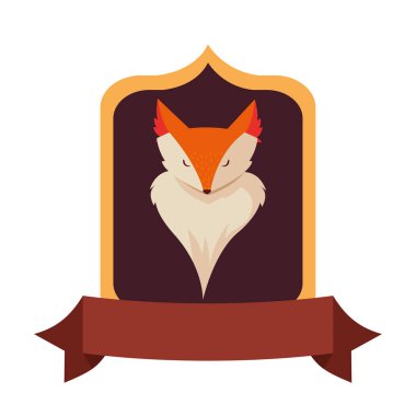 tilki memeli mutlu sonbahar sezonu düz tasarım