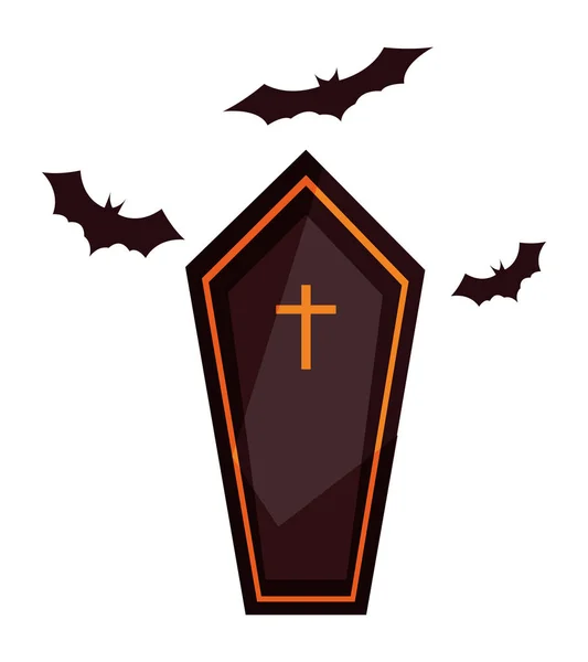 Kista Happy Halloween firande design — Stock vektor