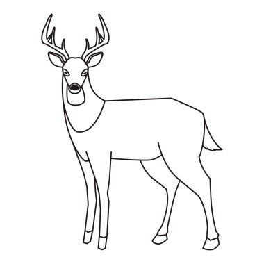 geyik mutlu sonbahar sezonu düz tasarım