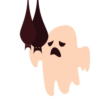 hayalet yarasalar mutlu cadılar bayramı kutlama tasarımı