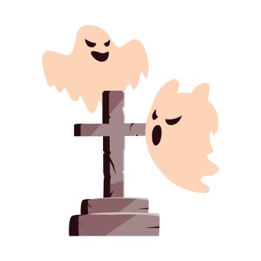 hayaletler mutlu cadılar bayramı kutlama tasarımı