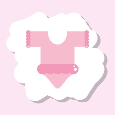 bebek izole simgesi için sevimli giysiler