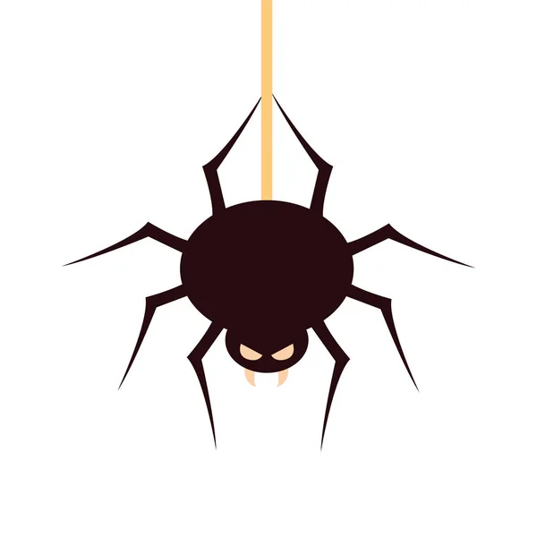 Örümcek mutlu cadılar bayramı kutlama tasarımı — Stok Vektör