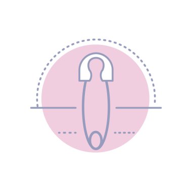 sevimli clothespin kanca izole simgesi