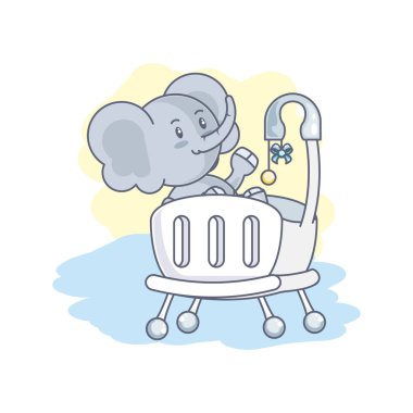 beşik sevimli fil bebek hayvan