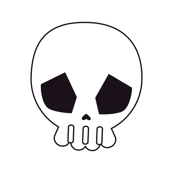 Skull happy halloween celebration design — Stock Vector