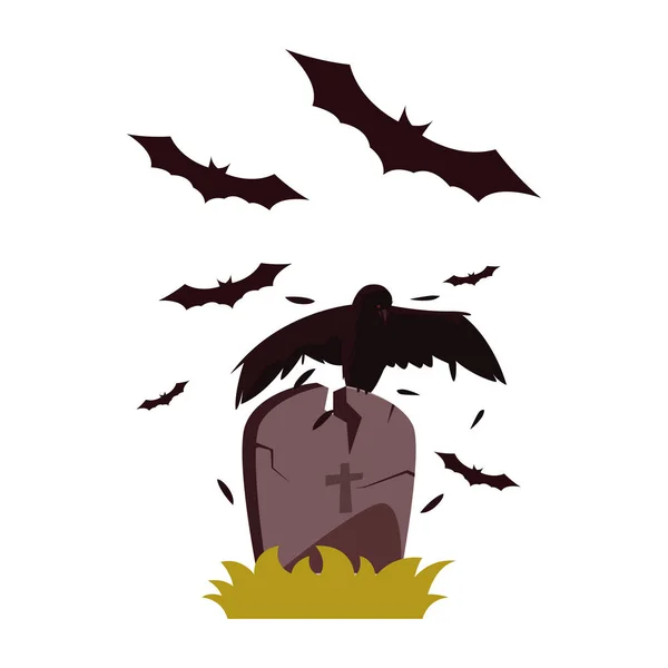 Feliz Halloween celebración diseño vector ilustración — Vector de stock