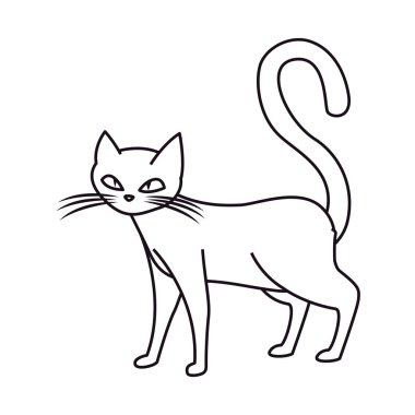 kedi mutlu cadılar bayramı kutlama tasarımı