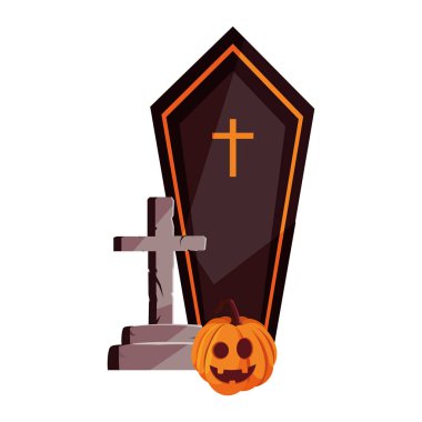 tabut kabak çapraz mutlu cadılar bayramı kutlaması