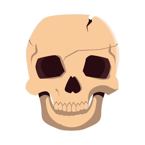 Skull Happy Halloween firande design — Stock vektor
