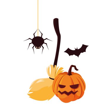 kabak mutlu cadılar bayramı kutlama tasarımı