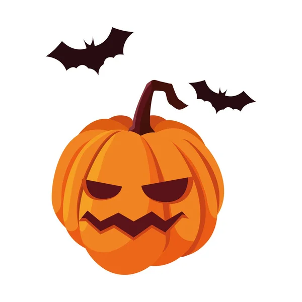 Тыква счастливого Хэллоуина дизайн празднования — стоковый вектор