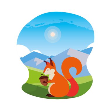 sincap palamut mutlu sonbahar sezonu düz tasarım