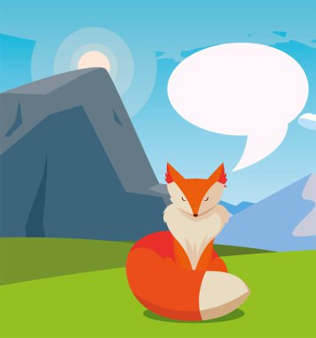 tilki memeli mutlu sonbahar sezonu düz tasarım